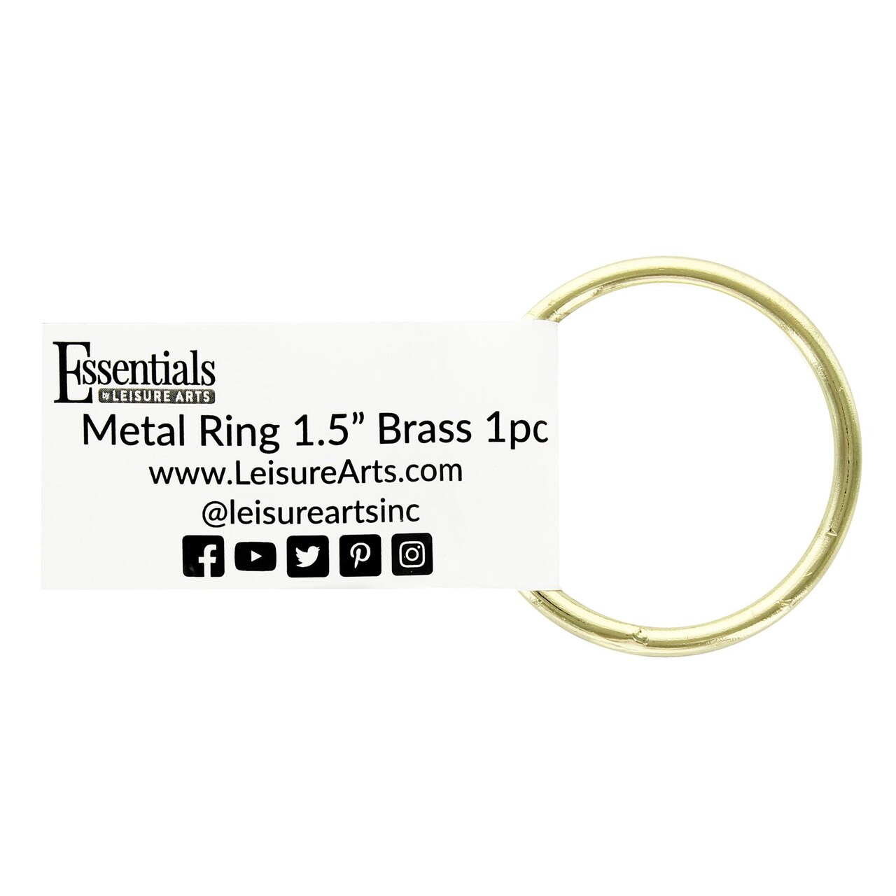 Essentials By Leisure Arts Metal Ring 1.5" Brass – For Macrame Rings, Metal Hoops For Crafts, And Diy Projects. Ideal Rings Crafts And Home Decor